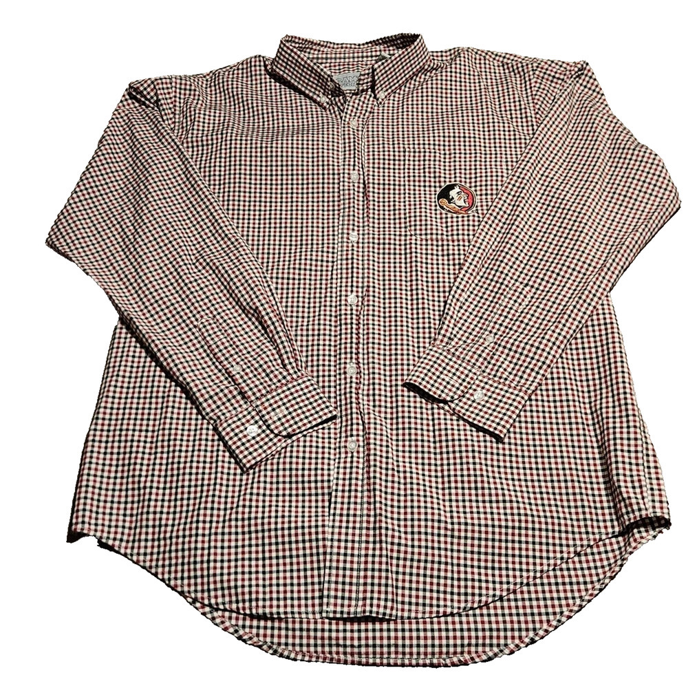 NEW Campus Specialties Florida Seminoles Long Sleeve Button Up Shirt Men's M